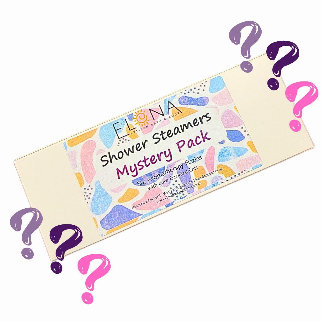 Mystery 6 Pack Aromatherapy Shower Steamers-Aromatherapy Shower Steamers-Elena Bath and Body-aromatherapy-essential-oils-australia-menthol-sinus-relax-sleep-tablet-disc-strong-Shower-steamers-shower-bombs-shower-melts-aromatherapy-shower-tablets-shower-fizzies-shower-pods-shower-soothers-shower-discs-steam-therapy-tablets-spa-steamers-shower-aromatherapy-bombs-effervescent-shower-tablets-steam-melts-sinus-relief-tablets-decongestant-melts-energy-boost-discs-relaxation-tablets-sleep-steamers-wellness-pods-ar