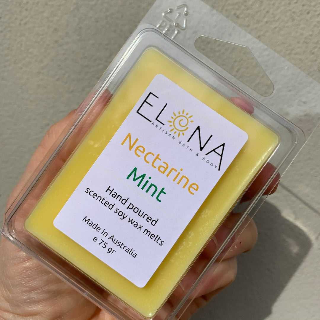 Nectarine Mint Melt-Soy Wax Melts-Elena Bath and Body-natural-eco-friendly-pure-strong-fragrance-long-lasting-handmade-in-australia