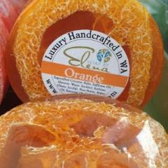 Orange Loofah-Loofah Soap-Elena Bath and Body-natural-gentle-soap-for-sensitive-skin-dry-skin-eczema-acne-hand-made-in-australia