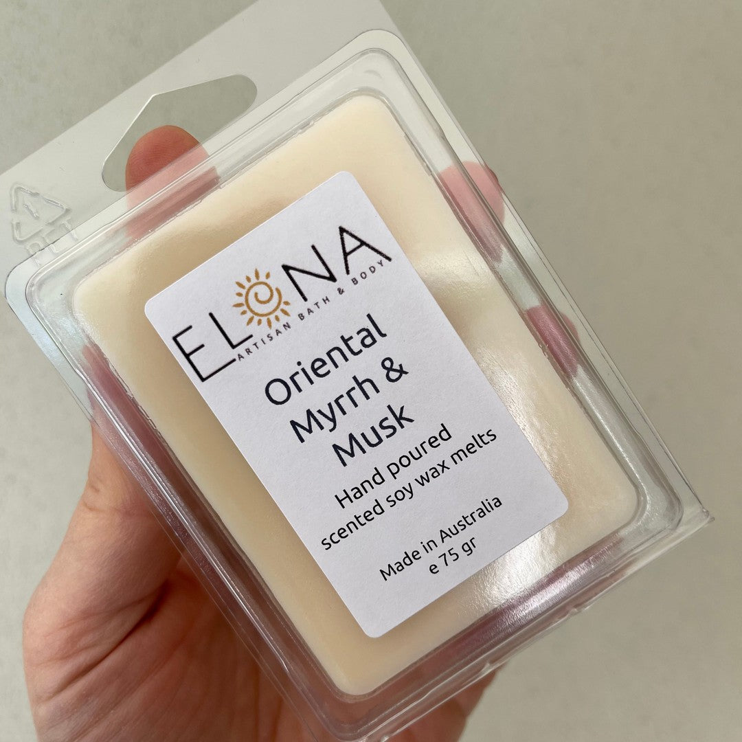 Oriental Myrrh & Musk Melt-Soy Wax Melts-Elena Bath and Body-natural-eco-friendly-pure-strong-fragrance-long-lasting-handmade-in-australia