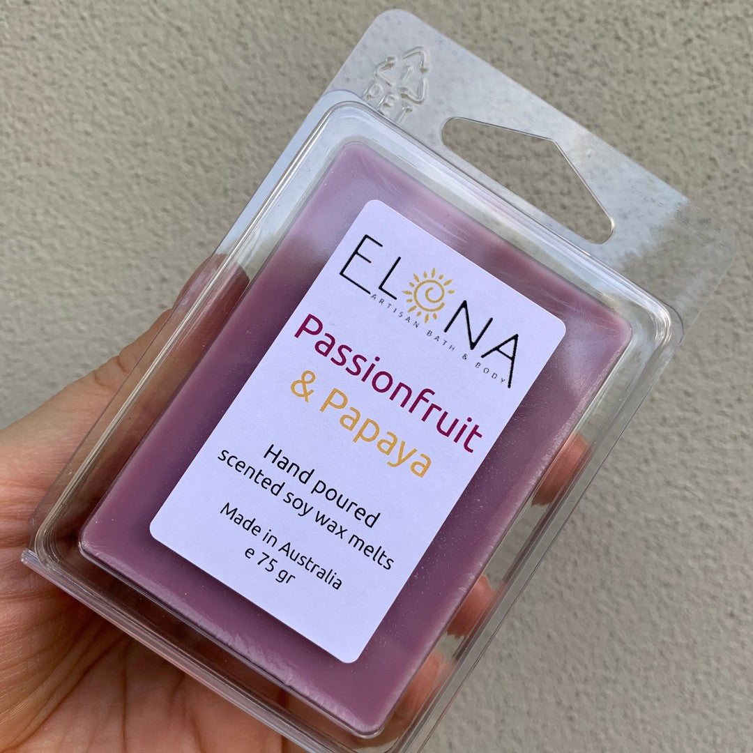 Passionfruit & Papaya Melt-Soy Wax Melts-Elena Bath and Body-natural-eco-friendly-pure-strong-fragrance-long-lasting-handmade-in-australia