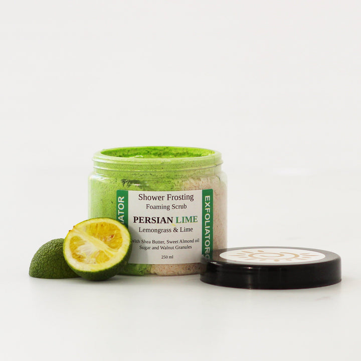 Persian Lime - Shower Frosting (Lemongrass & Lime)-Body Scrub-Elena Bath and Body-natural-body-scrub-exfoliator-make-up-remover-made-in-australia