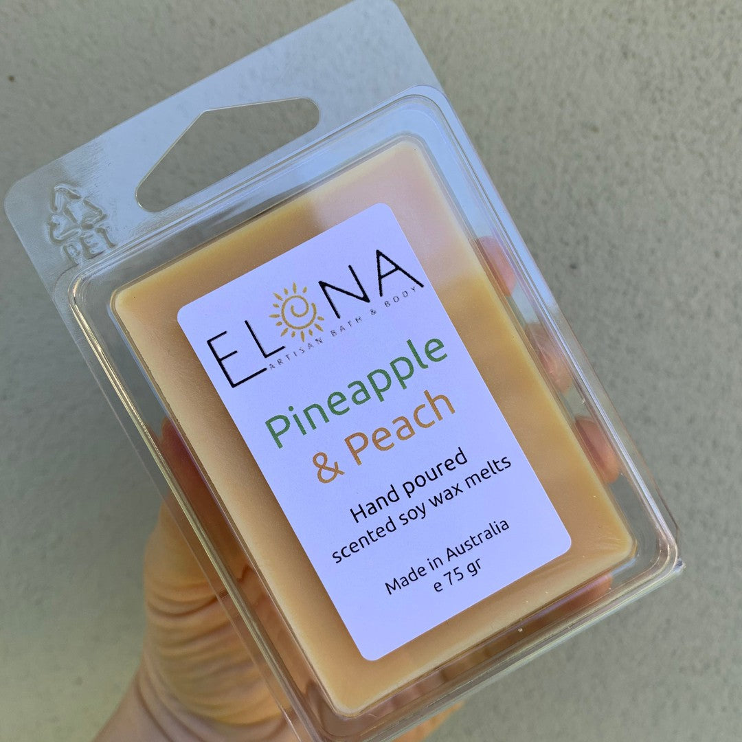 Pineapple & Peach Melt-Soy Wax Melts-Elena Bath and Body-natural-eco-friendly-pure-strong-fragrance-long-lasting-handmade-in-australia