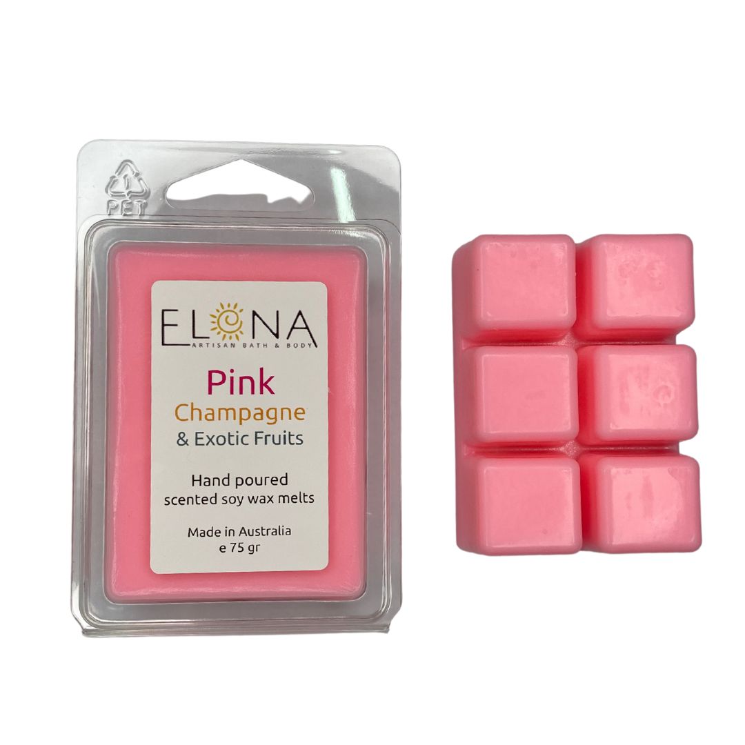 Pink Champagne & Exotic Fruits Melt-Soy Wax Melts-Elena Bath and Body-natural-eco-friendly-pure-strong-fragrance-long-lasting-handmade-in-australia