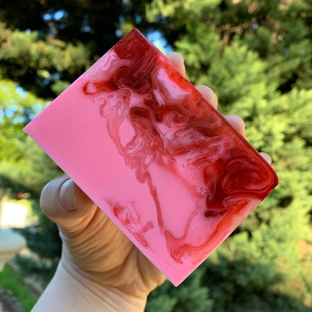 Pomegranate Bar-Luxury Glycerine soap-Elena Bath and Body-natural-gentle-soap-for-sensitive-skin-dry-skin-eczema-acne-hand-made-in-australia