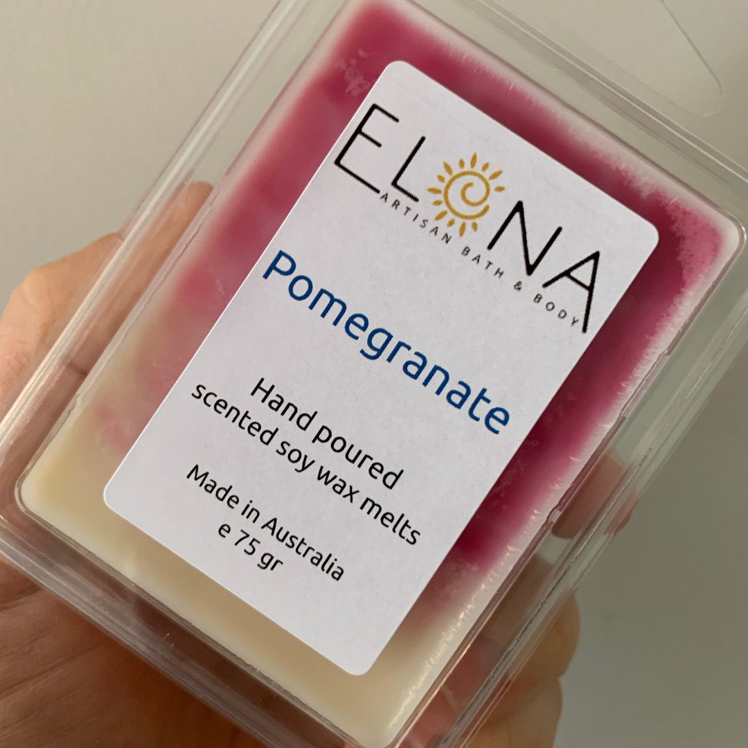 Pomegranate Melt-Soy Wax Melts-Elena Bath and Body-natural-eco-friendly-pure-strong-fragrance-long-lasting-handmade-in-australia