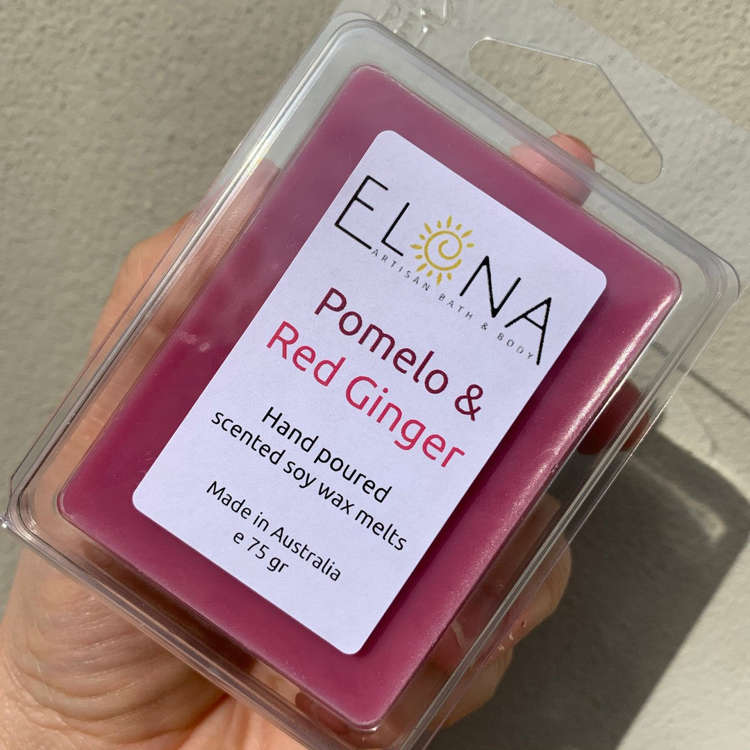 Pomelo & Red Ginger Melt [Not Restocking Once Sold Out]-Soy Wax Melts-Elena Bath and Body-natural-eco-friendly-pure-strong-fragrance-long-lasting-handmade-in-australia