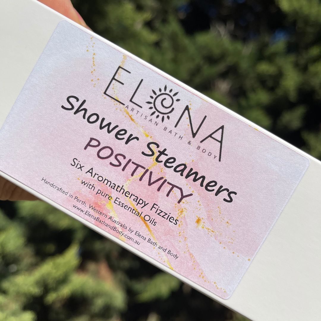 Positivity - Aromatherapy Shower Steamers-Aromatherapy Shower Steamers-Elena Bath and Body-Pack of 6-aromatherapy-essential-oils-australia-menthol-sinus-relax-sleep-tablet-disc-strong-Shower-steamers-shower-bombs-shower-melts-aromatherapy-shower-tablets-shower-fizzies-shower-pods-shower-soothers-shower-discs-steam-therapy-tablets-spa-steamers-shower-aromatherapy-bombs-effervescent-shower-tablets-steam-melts-sinus-relief-tablets-decongestant-melts-energy-boost-discs-relaxation-tablets-sleep-steamers-wellness