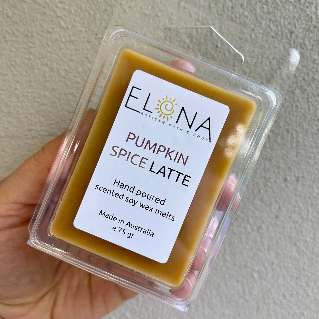 Pumpkin Spice Latte Melt-Soy Wax Melts-Elena Bath and Body-natural-eco-friendly-pure-strong-fragrance-long-lasting-handmade-in-australia