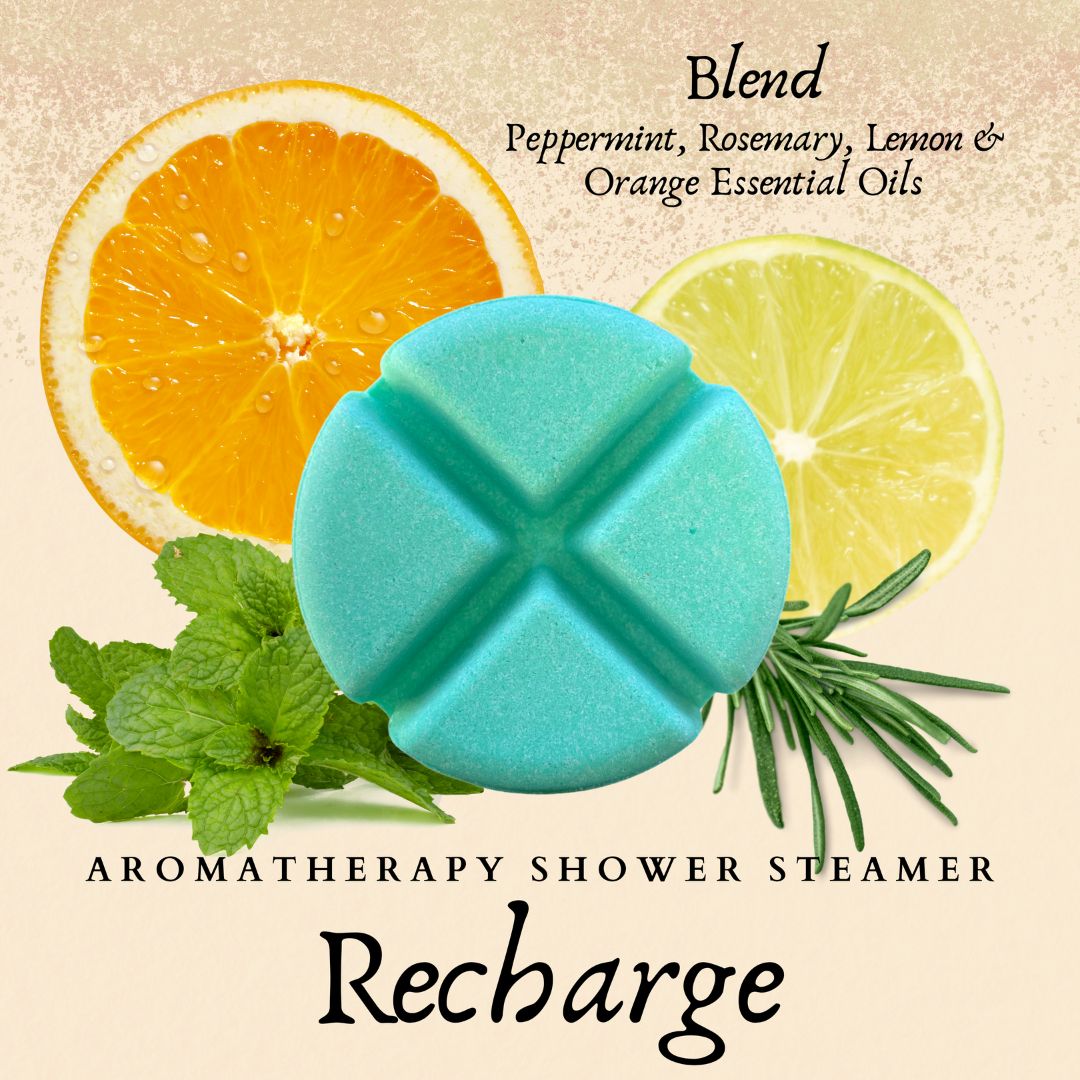 Recharge - Aromatherapy Shower Steamers-Aromatherapy Shower Steamers-Elena Bath and Body-aromatherapy-essential-oils-australia-menthol-sinus-relax-sleep-tablet-disc-strong-Shower-steamers-shower-bombs-shower-melts-aromatherapy-shower-tablets-shower-fizzies-shower-pods-shower-soothers-shower-discs-steam-therapy-tablets-spa-steamers-shower-aromatherapy-bombs-effervescent-shower-tablets-steam-melts-sinus-relief-tablets-decongestant-melts-energy-boost-discs-relaxation-tablets-sleep-steamers-wellness-pods-aromat