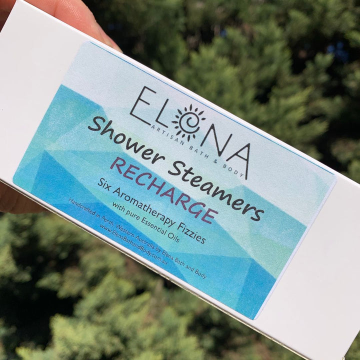 Recharge - Aromatherapy Shower Steamers-Aromatherapy Shower Steamers-Elena Bath and Body-pack of 6-aromatherapy-essential-oils-australia-menthol-sinus-relax-sleep-tablet-disc-strong-Shower-steamers-shower-bombs-shower-melts-aromatherapy-shower-tablets-shower-fizzies-shower-pods-shower-soothers-shower-discs-steam-therapy-tablets-spa-steamers-shower-aromatherapy-bombs-effervescent-shower-tablets-steam-melts-sinus-relief-tablets-decongestant-melts-energy-boost-discs-relaxation-tablets-sleep-steamers-wellness-p