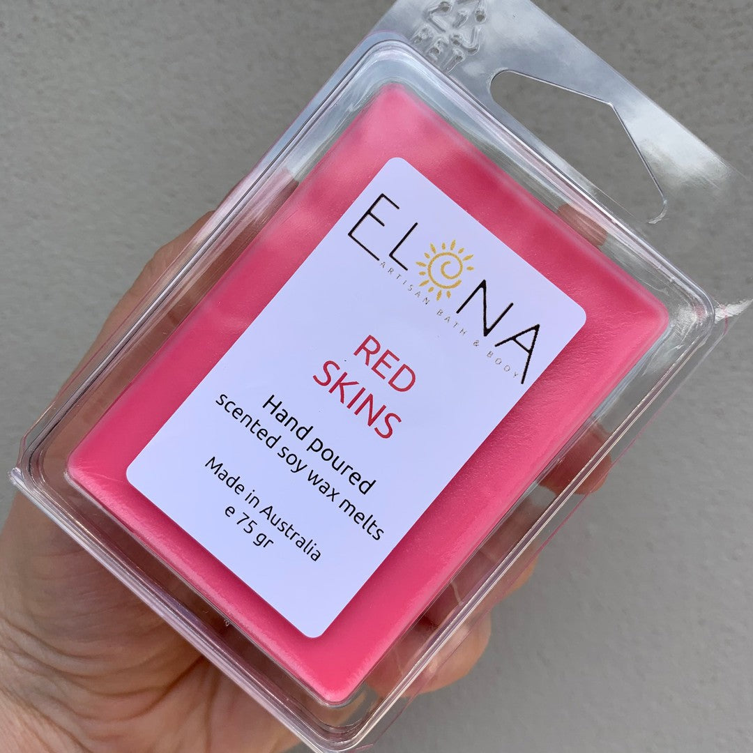 Red Skins Melt-Soy Wax Melts-Elena Bath and Body-natural-eco-friendly-pure-strong-fragrance-long-lasting-handmade-in-australia