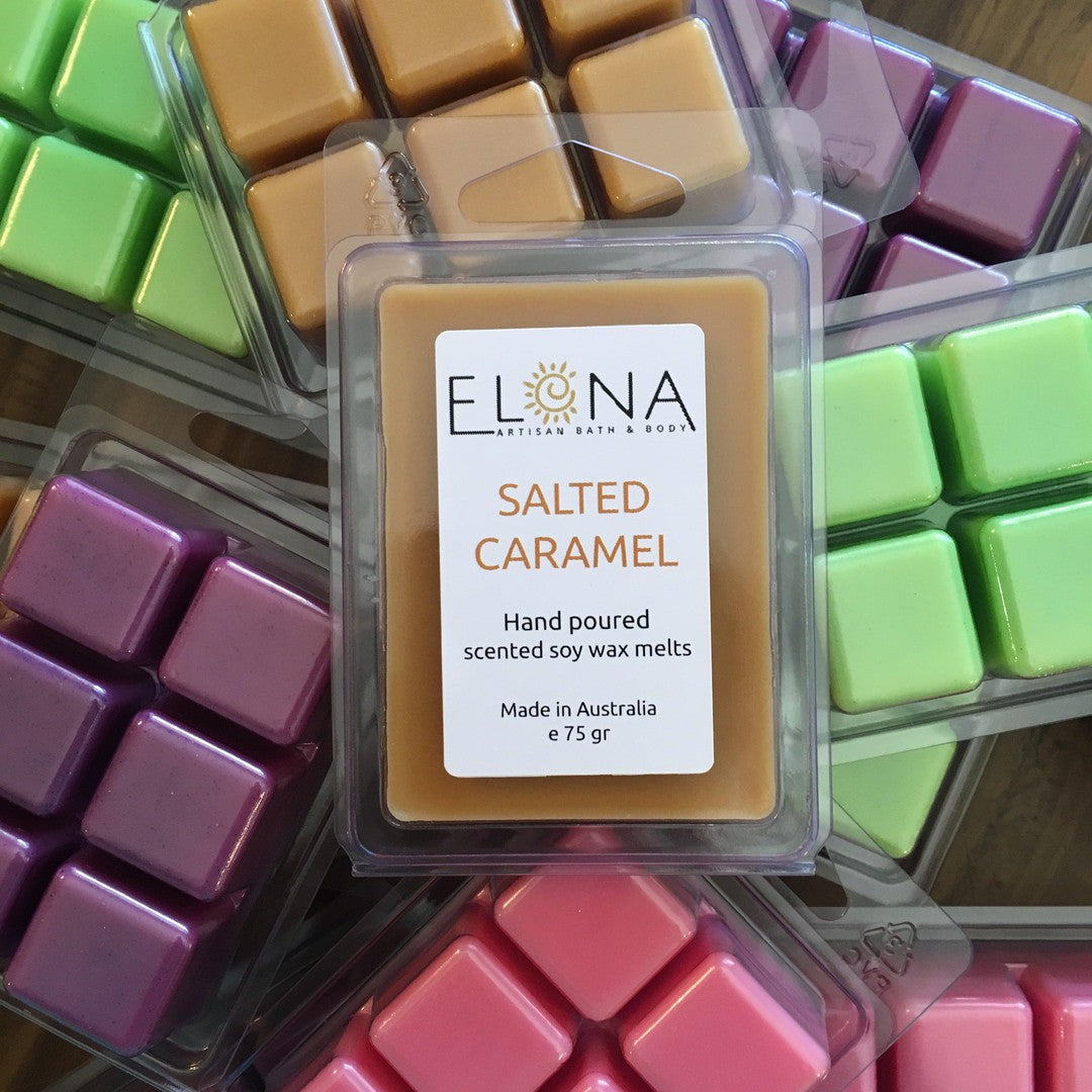 Salted Caramel Melt-Soy Wax Melts-Elena Bath and Body-natural-eco-friendly-pure-strong-fragrance-long-lasting-handmade-in-australia