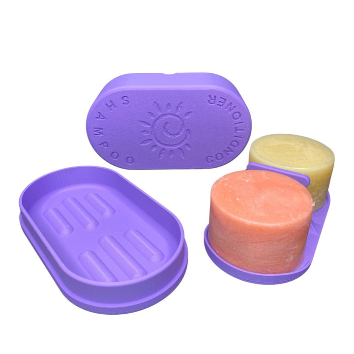 Shampoo & Conditioner Bar Travel Case-Solid Shampoo Travel Case-Elena Bath and Body-natural-solid-shampoo-conditioner-curly-hair-ph-balanced-made-in-australia