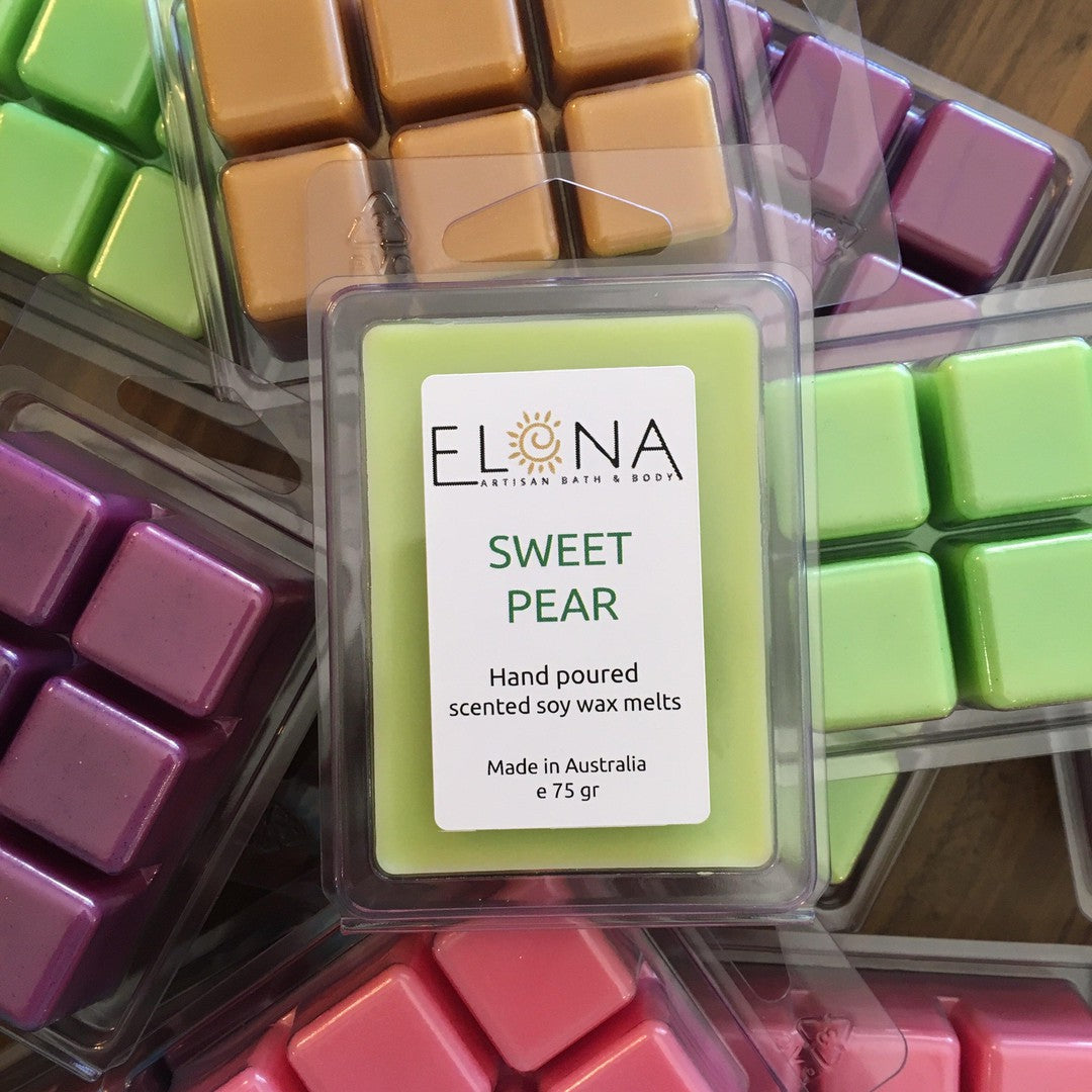 Sweet Pear Melt-Soy Wax Melts-Elena Bath and Body-natural-eco-friendly-pure-strong-fragrance-long-lasting-handmade-in-australia