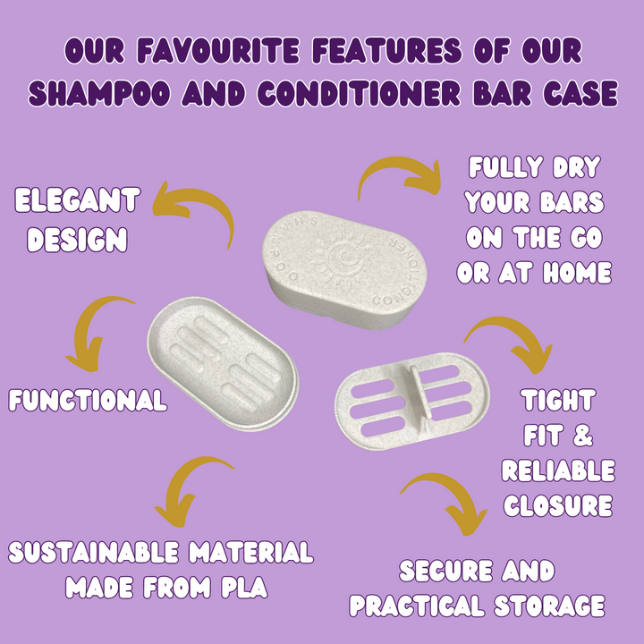 Travel Case + Shampoo Bundle. 2 x Shampoo 1 x Conditioner-Solid Shampoo Conditioner Bar-Elena Bath and Body-natural-solid-shampoo-conditioner-curly-hair-ph-balanced-made-in-australia