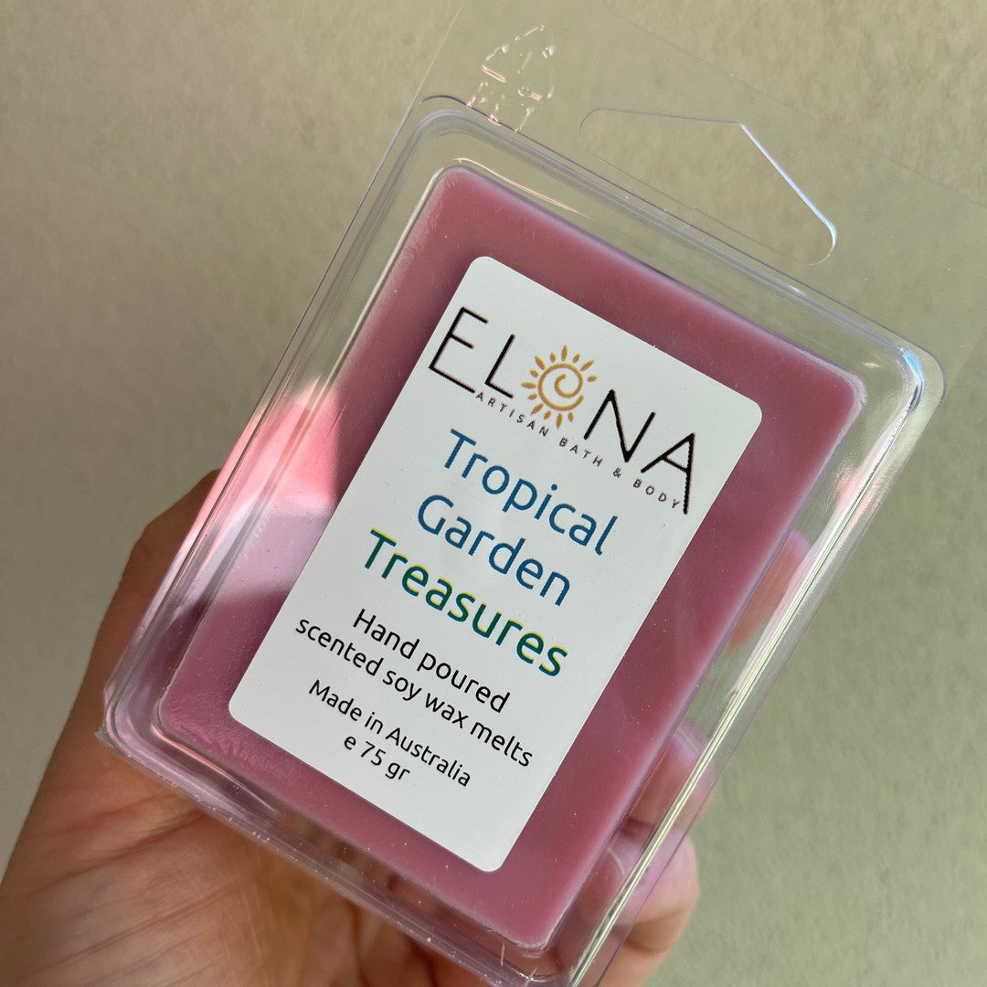 Tropical Garden Treasures Melt-Soy Wax Melts-Elena Bath and Body-natural-eco-friendly-pure-strong-fragrance-long-lasting-handmade-in-australia