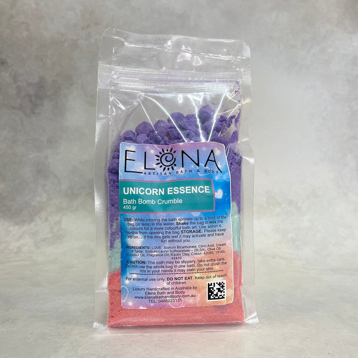 Unicorn Essence 450gr Bath Bomb Crumble-Bath Crumble Bath Dust-Elena Bath and Body-natural-chemical-free-bath-bomb-dust-for-kids-made-in-australia