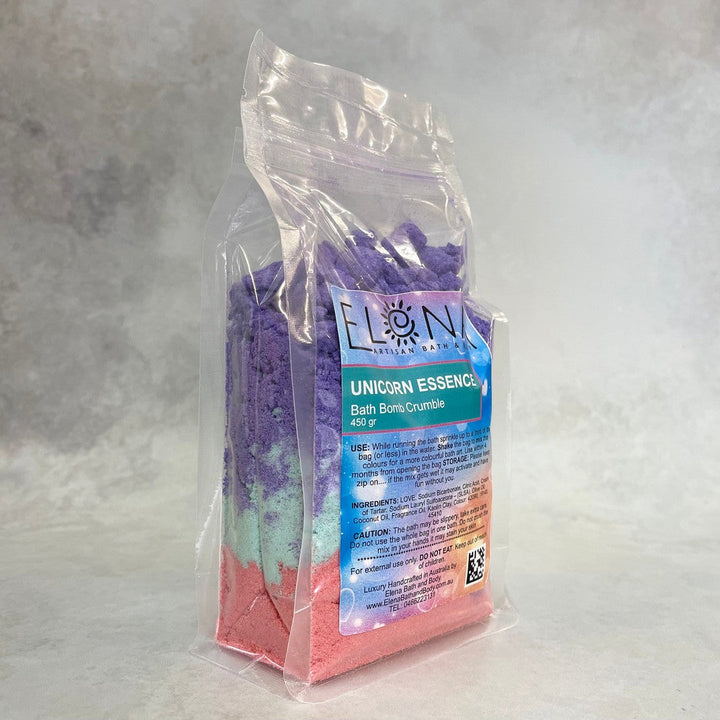 Unicorn Essence 450gr Bath Bomb Crumble-Bath Crumble Bath Dust-Elena Bath and Body-natural-chemical-free-bath-bomb-dust-for-kids-made-in-australia