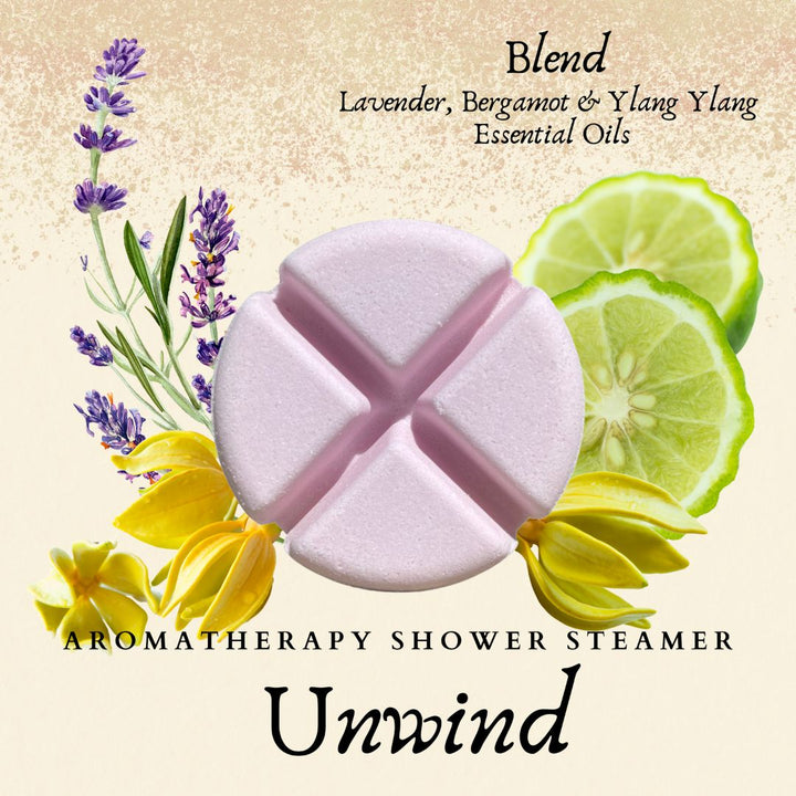 Unwind - Aromatherapy Shower Steamers-Aromatherapy Shower Steamers-Elena Bath and Body-aromatherapy-essential-oils-australia-menthol-sinus-relax-sleep-tablet-disc-strong-Shower-steamers-shower-bombs-shower-melts-aromatherapy-shower-tablets-shower-fizzies-shower-pods-shower-soothers-shower-discs-steam-therapy-tablets-spa-steamers-shower-aromatherapy-bombs-effervescent-shower-tablets-steam-melts-sinus-relief-tablets-decongestant-melts-energy-boost-discs-relaxation-tablets-sleep-steamers-wellness-pods-aromathe