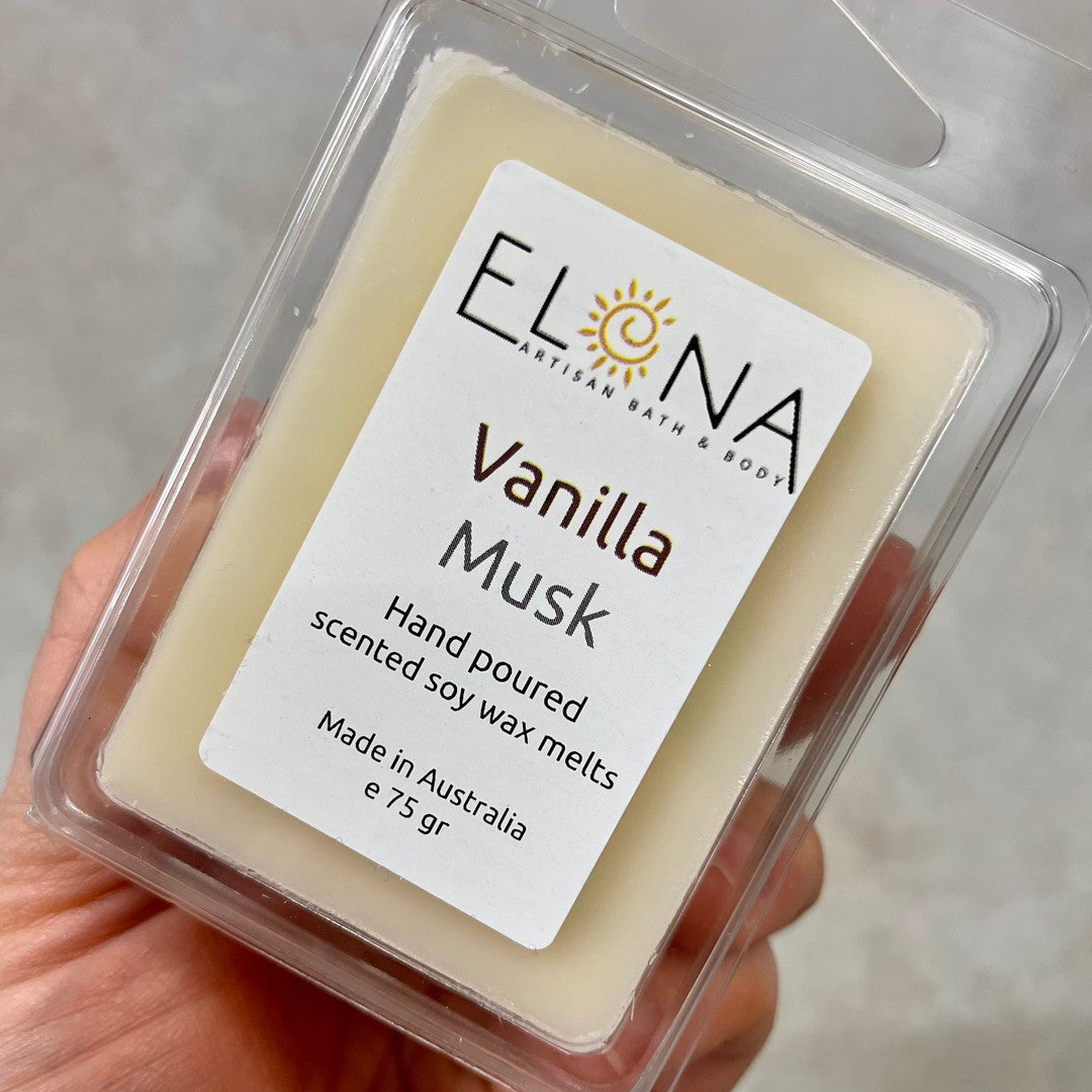 Vanilla Musk Melt-Soy Wax Melts-Elena Bath and Body-natural-eco-friendly-pure-strong-fragrance-long-lasting-handmade-in-australia