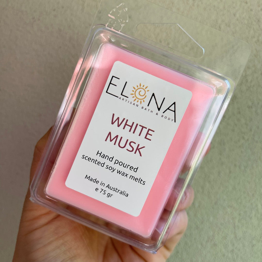 White Musk Melt-Soy Wax Melts-Elena Bath and Body-natural-eco-friendly-pure-strong-fragrance-long-lasting-handmade-in-australia