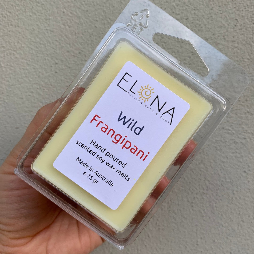 Wild Frangipani Melt-Soy Wax Melts-Elena Bath and Body-natural-eco-friendly-pure-strong-fragrance-long-lasting-handmade-in-australia