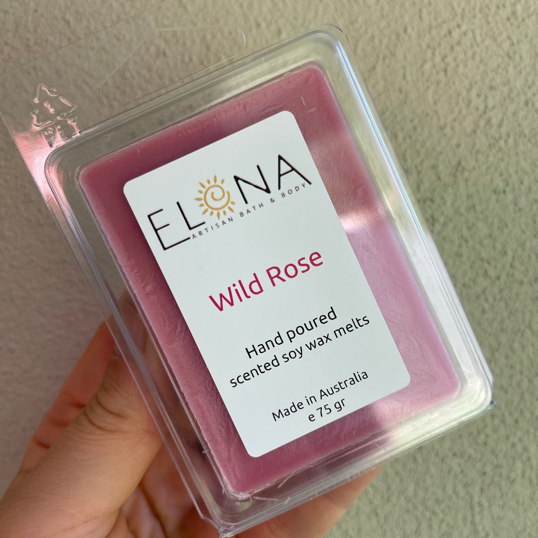 Wild Rose Melt-Soy Wax Melts-Elena Bath and Body-natural-eco-friendly-pure-strong-fragrance-long-lasting-handmade-in-australia