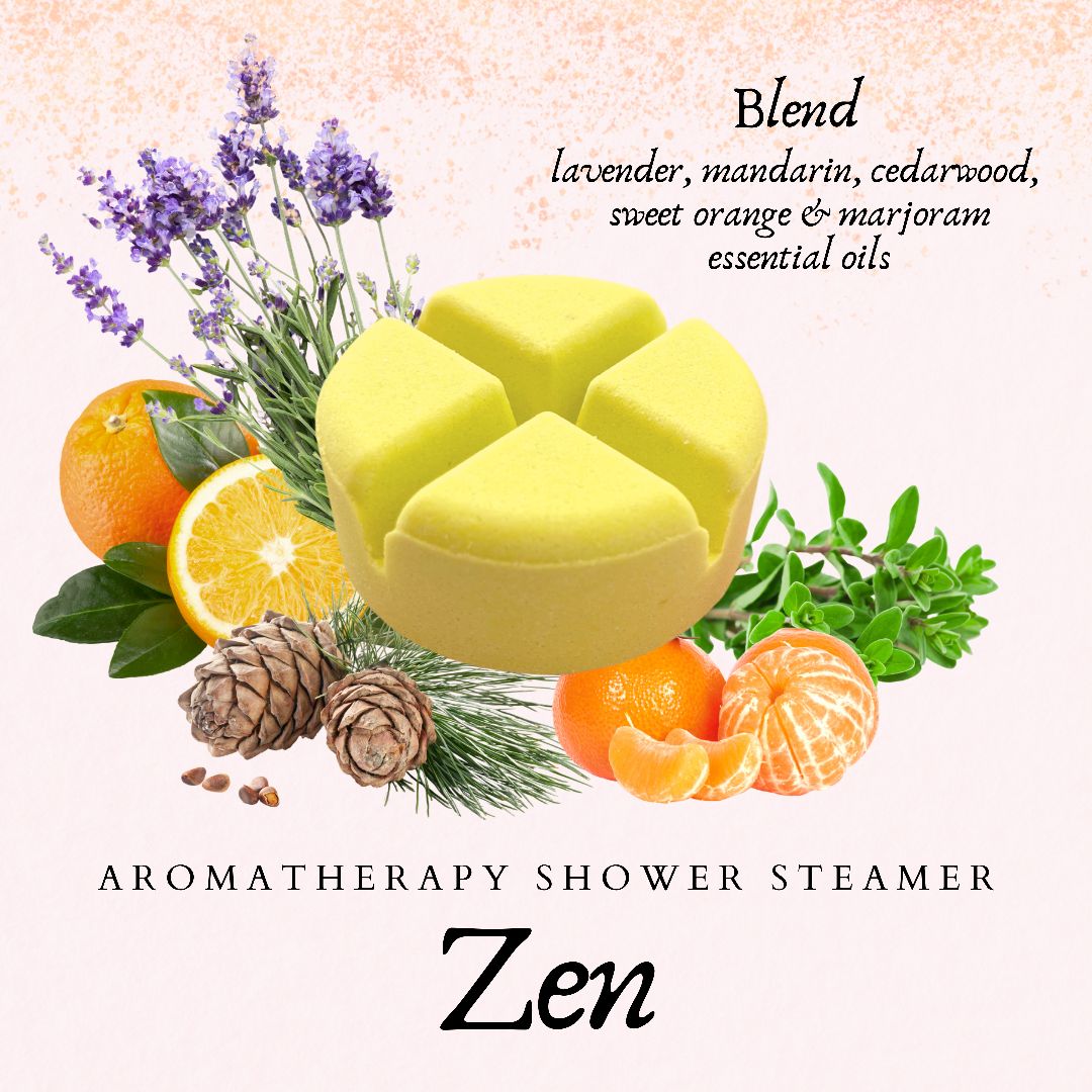 Zen -Aromatherapy Shower Steamers-Aromatherapy Shower Steamers-Elena Bath and Body-aromatherapy-essential-oils-australia-menthol-sinus-relax-sleep-tablet-disc-strong-Shower-steamers-shower-bombs-shower-melts-aromatherapy-shower-tablets-shower-fizzies-shower-pods-shower-soothers-shower-discs-steam-therapy-tablets-spa-steamers-shower-aromatherapy-bombs-effervescent-shower-tablets-steam-melts-sinus-relief-tablets-decongestant-melts-energy-boost-discs-relaxation-tablets-sleep-steamers-wellness-pods-aromatherapy