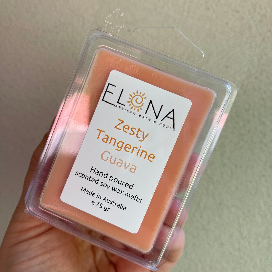 Zesty Tangerine Guava Melt-Soy Wax Melts-Elena Bath and Body-natural-eco-friendly-pure-strong-fragrance-long-lasting-handmade-in-australia